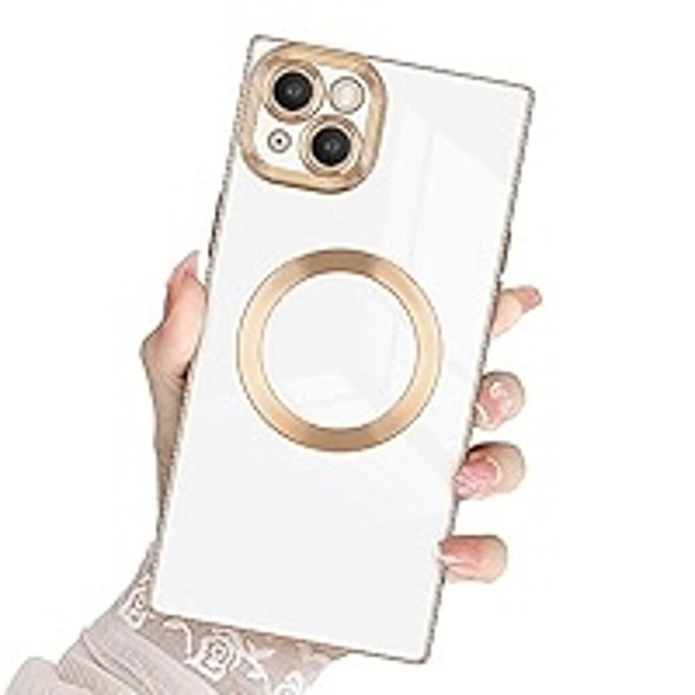 ❗GUC Apple iPhone 14 /15 PLUS MagSafe CASE in Gold & White❗